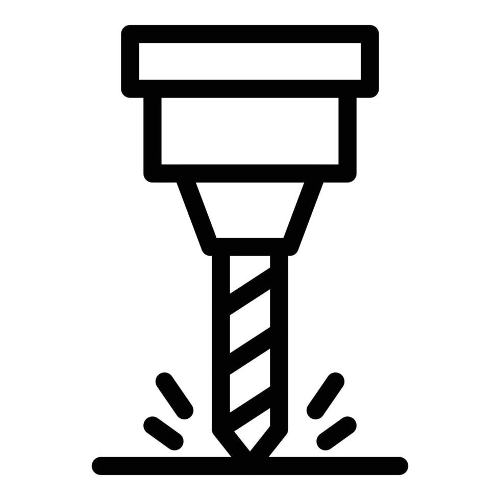 Engineer milling machine icon, outline style vector