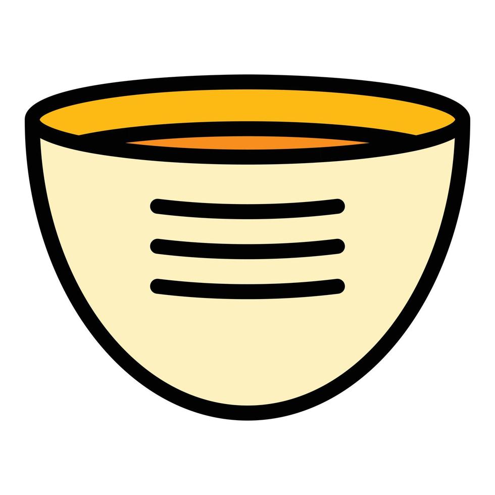 Pocket pita icon color outline vector