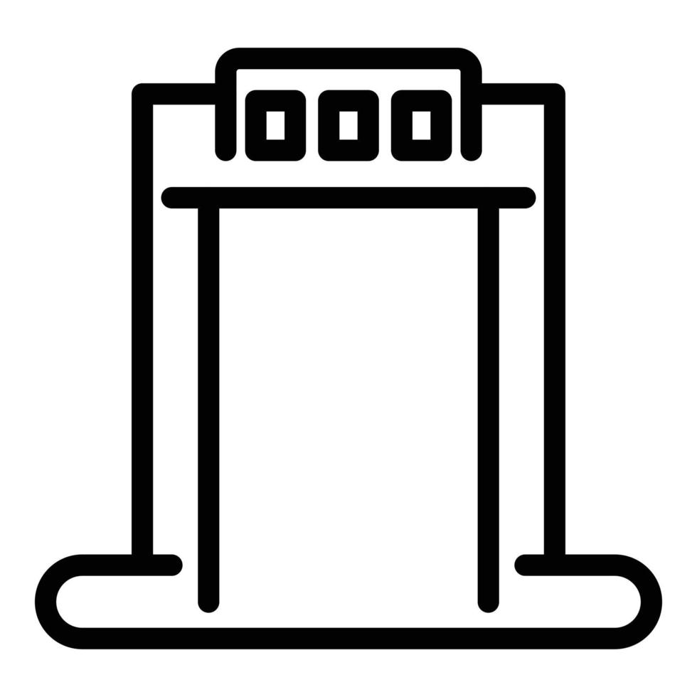 System metal detector icon, outline style vector