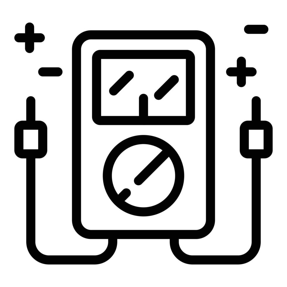 Multimeter icon, outline style vector