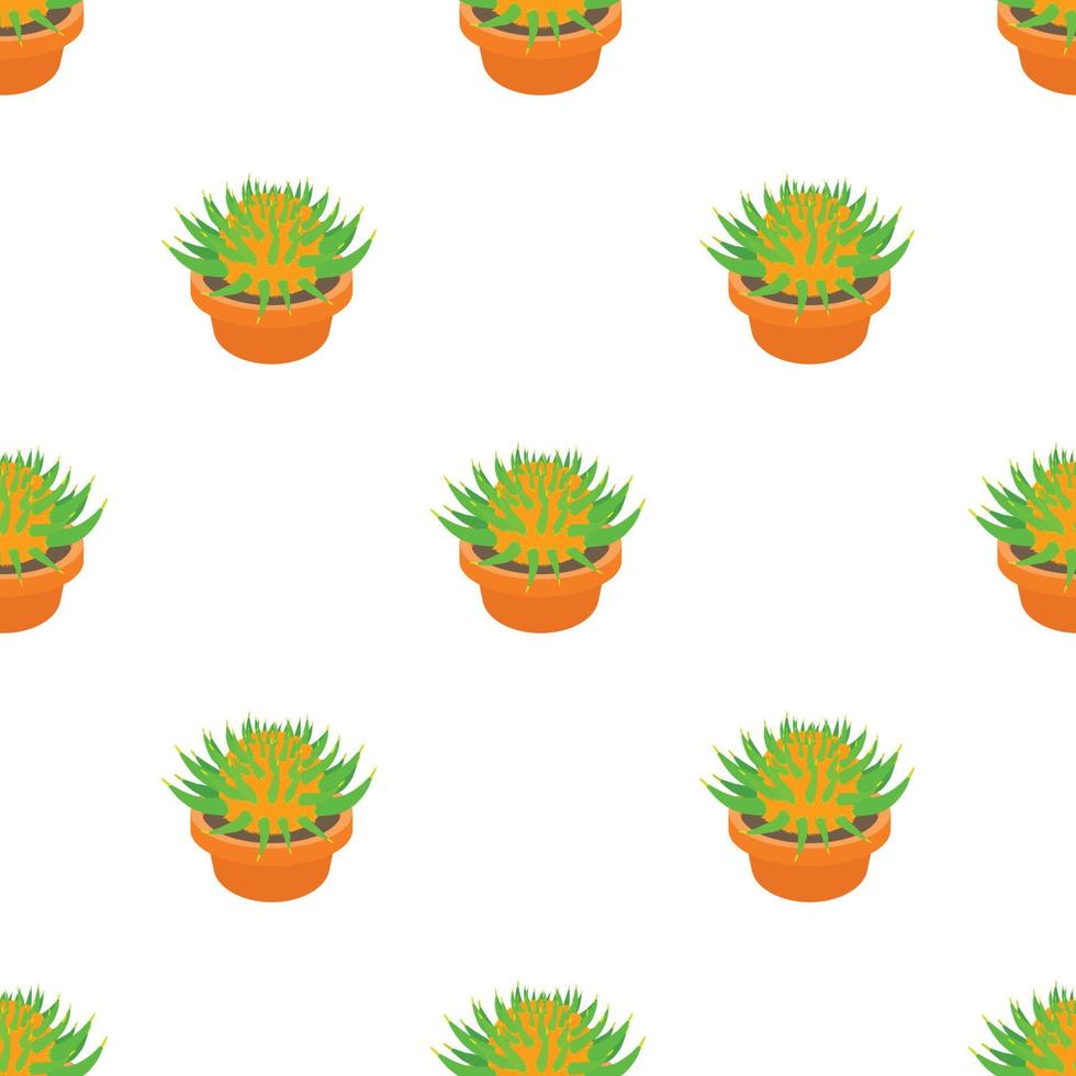 vector inconsútil del patrón de cactus espinoso