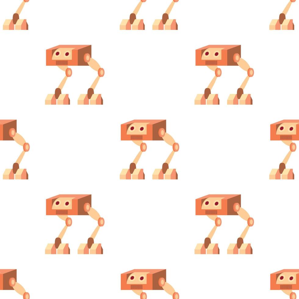 Robot ostrich pattern seamless vector