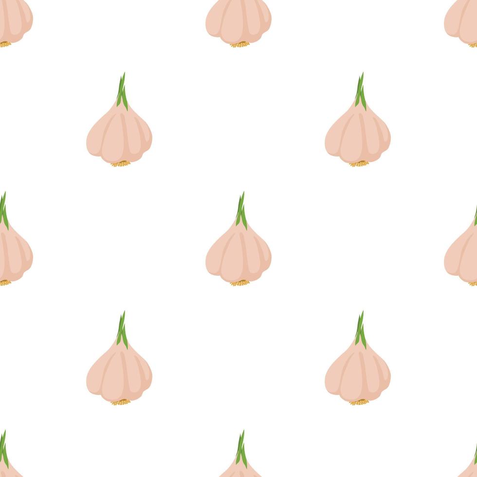 Garlic pattern seamless vector