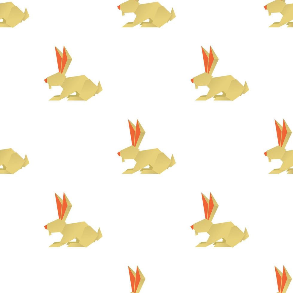 Origami rabbit pattern seamless vector