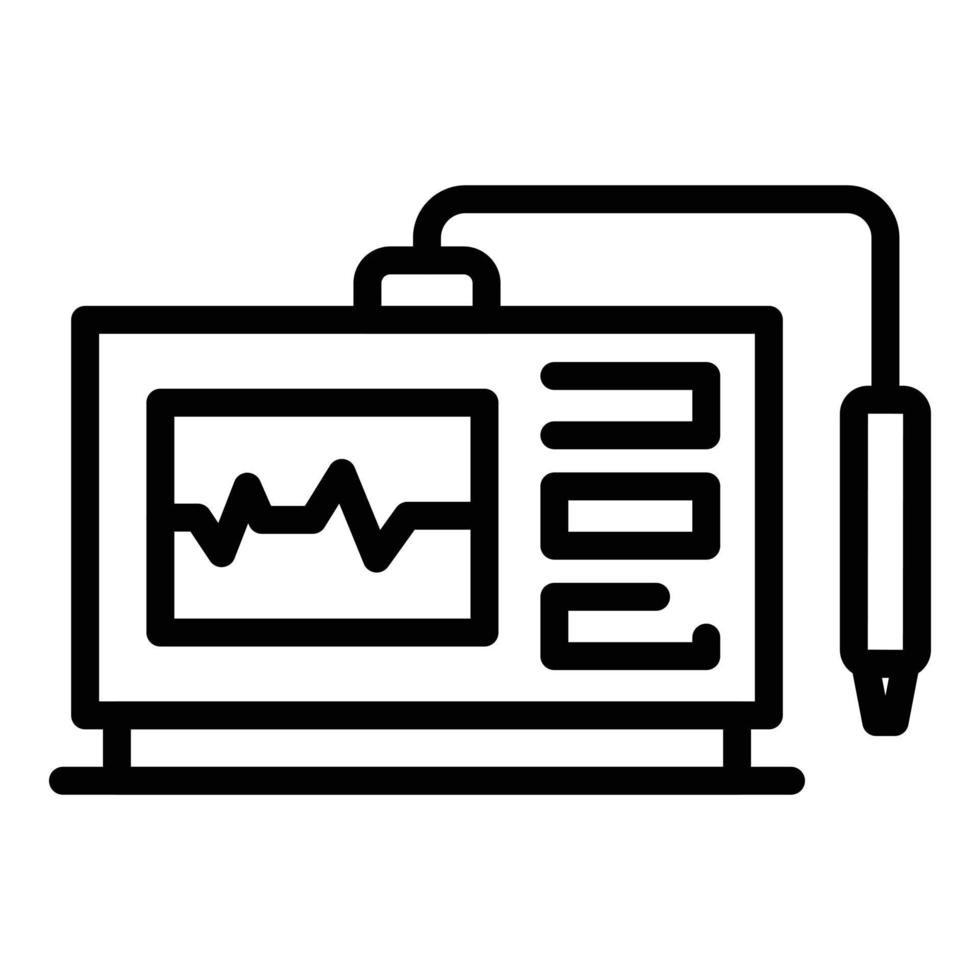 Frequency radio device icon, outline style vector