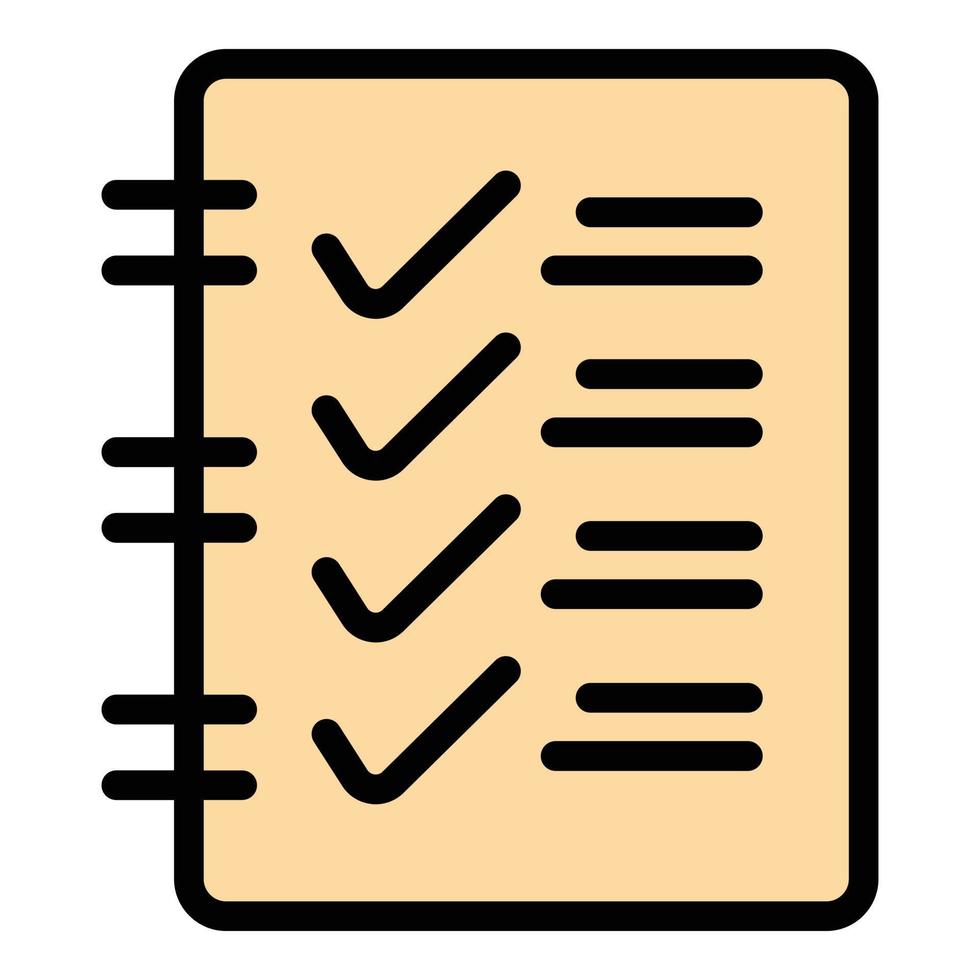 To do list experience icon color outline vector