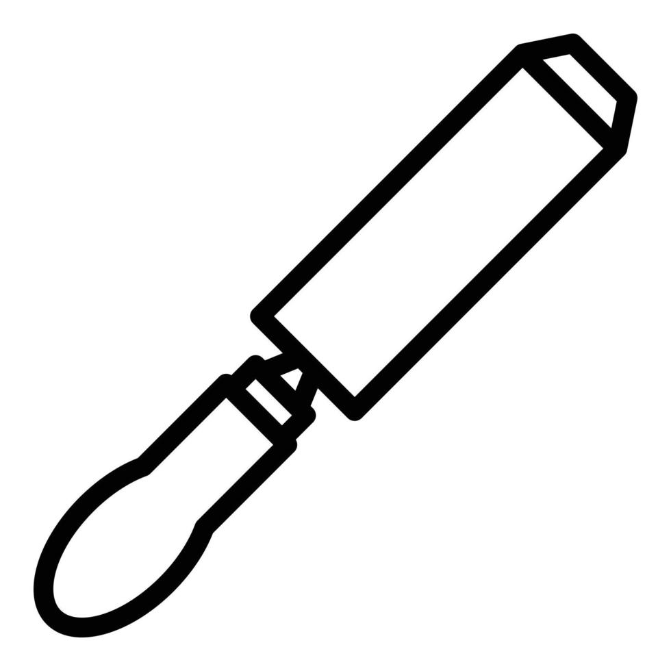 Chisel instrument icon, outline style vector