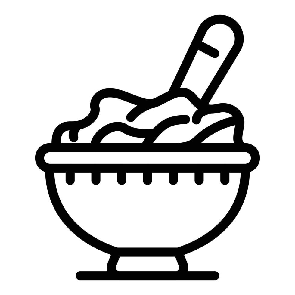 Meal cereal flakes icon, outline style vector