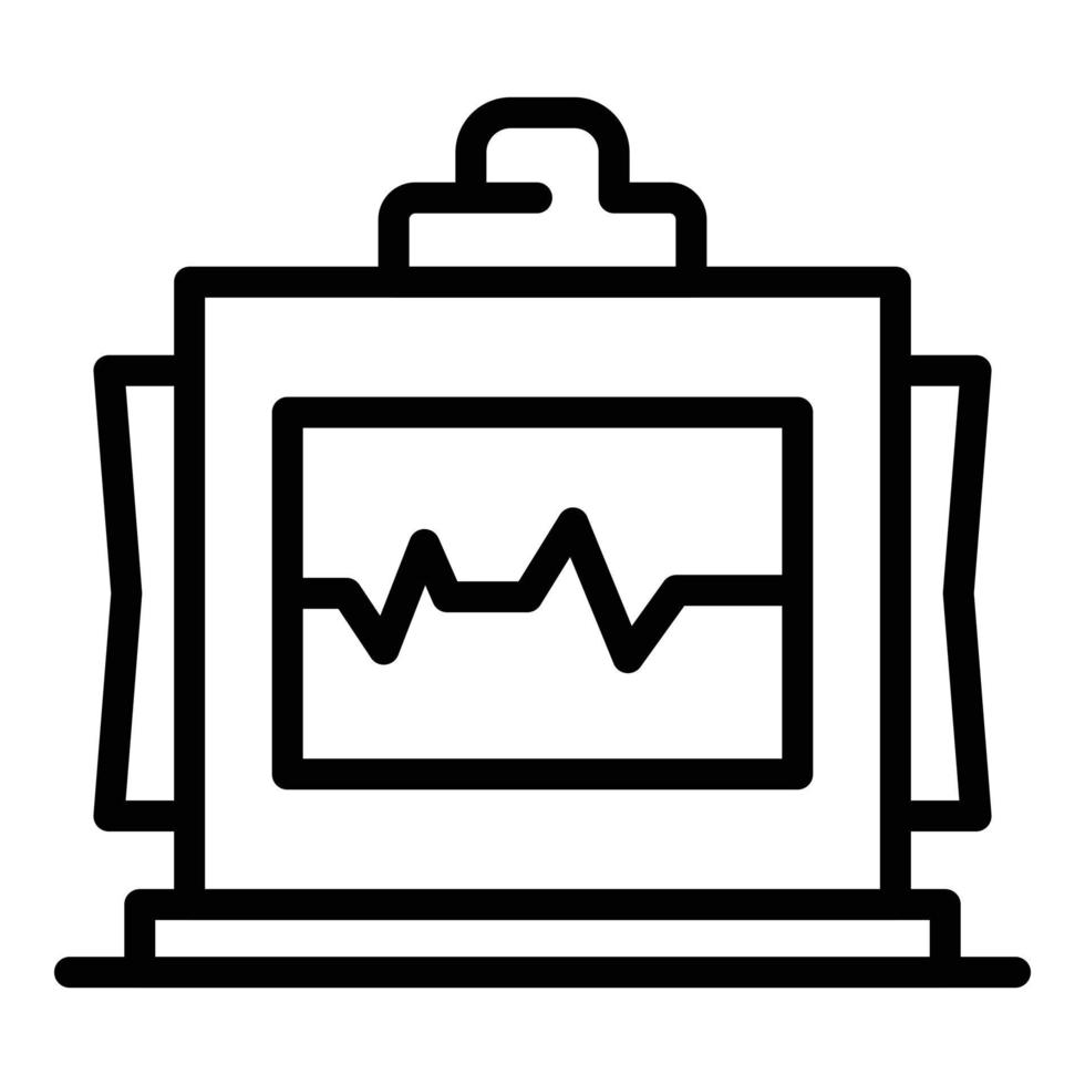 Radio amplifier icon, outline style vector