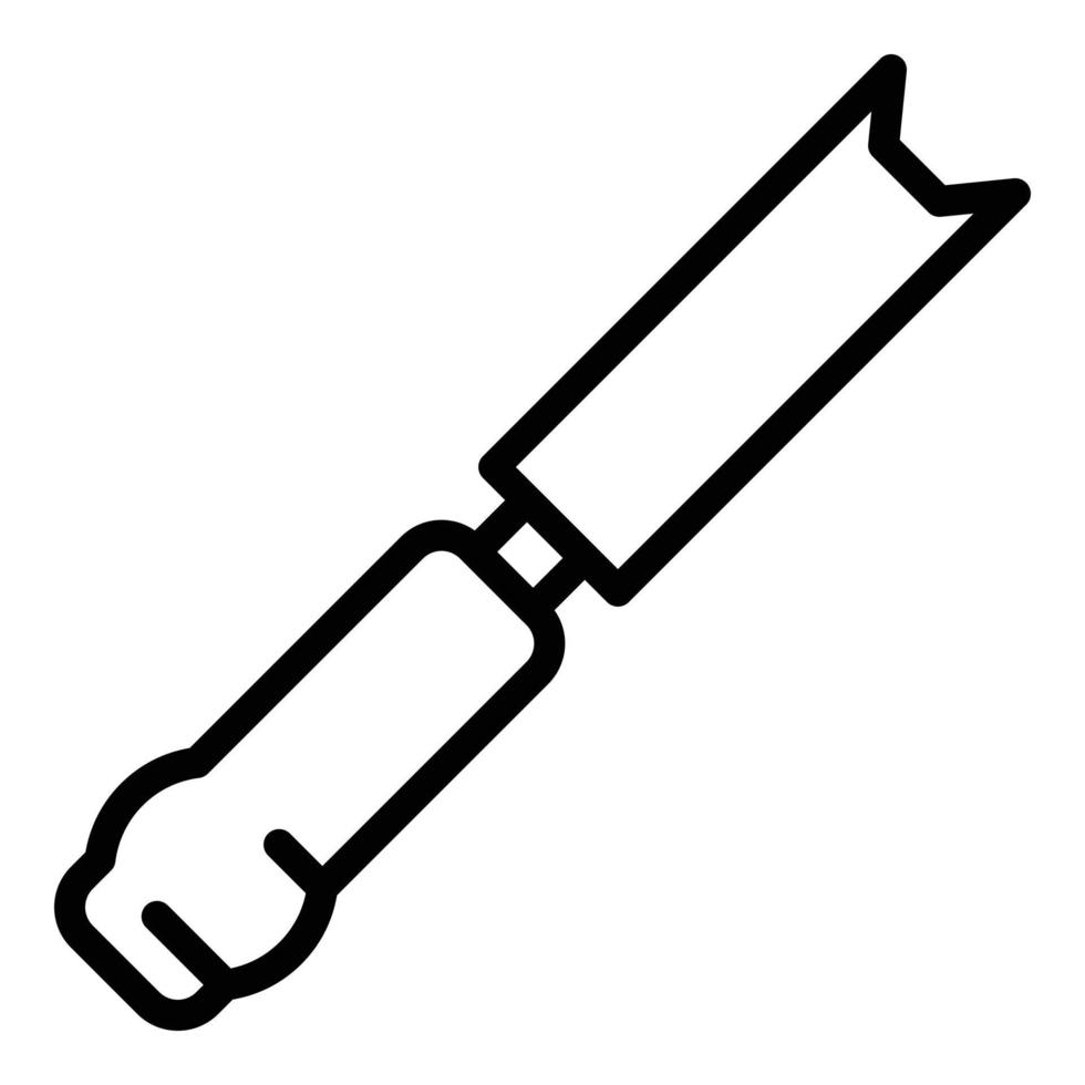 Chisel equipment icon, outline style vector