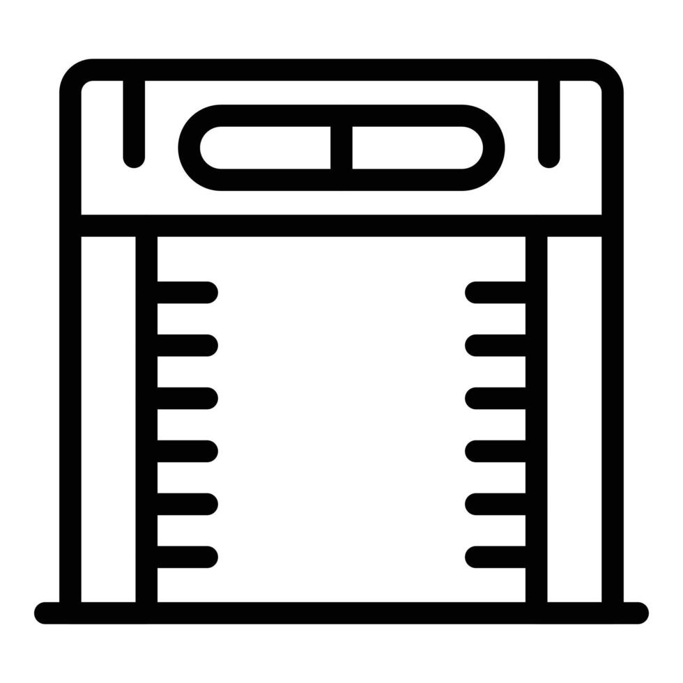 Access metal detector icon, outline style vector