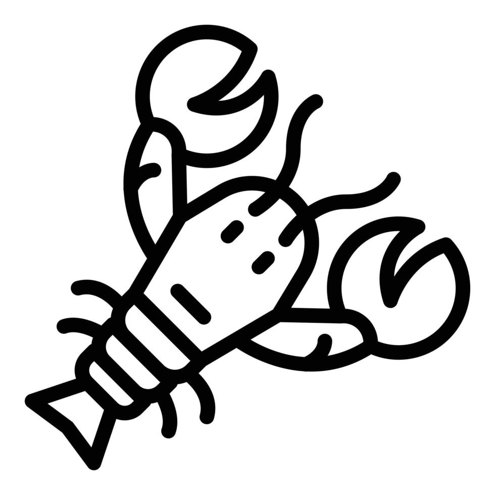 Lobster food icon, outline style vector