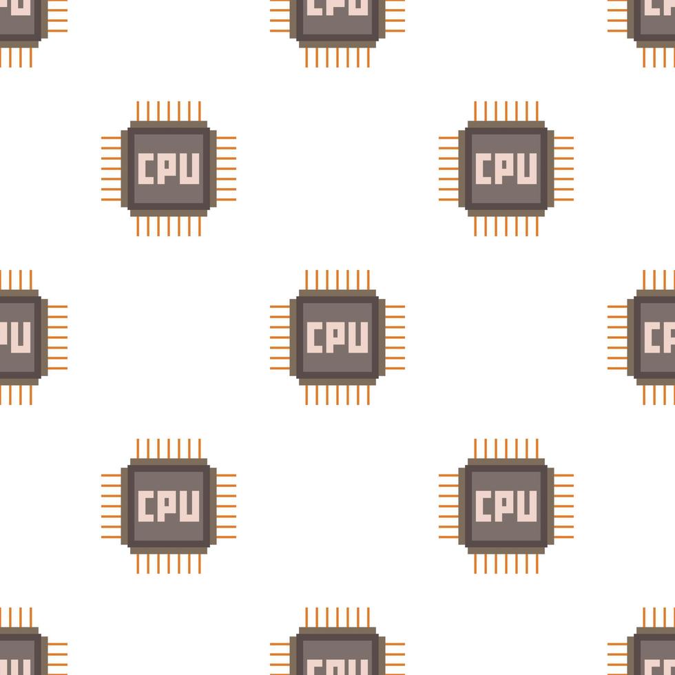 vector sin costura de patrón de cpu