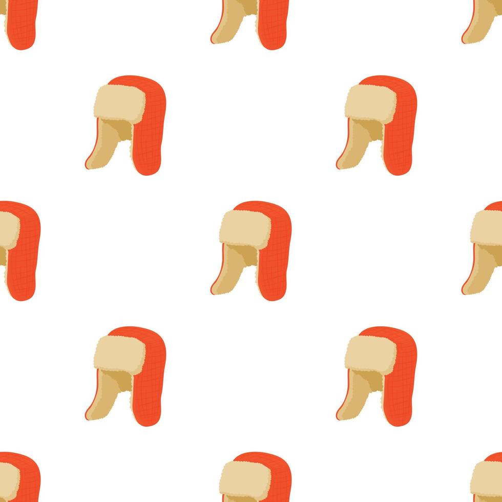 Winter hat pattern seamless vector