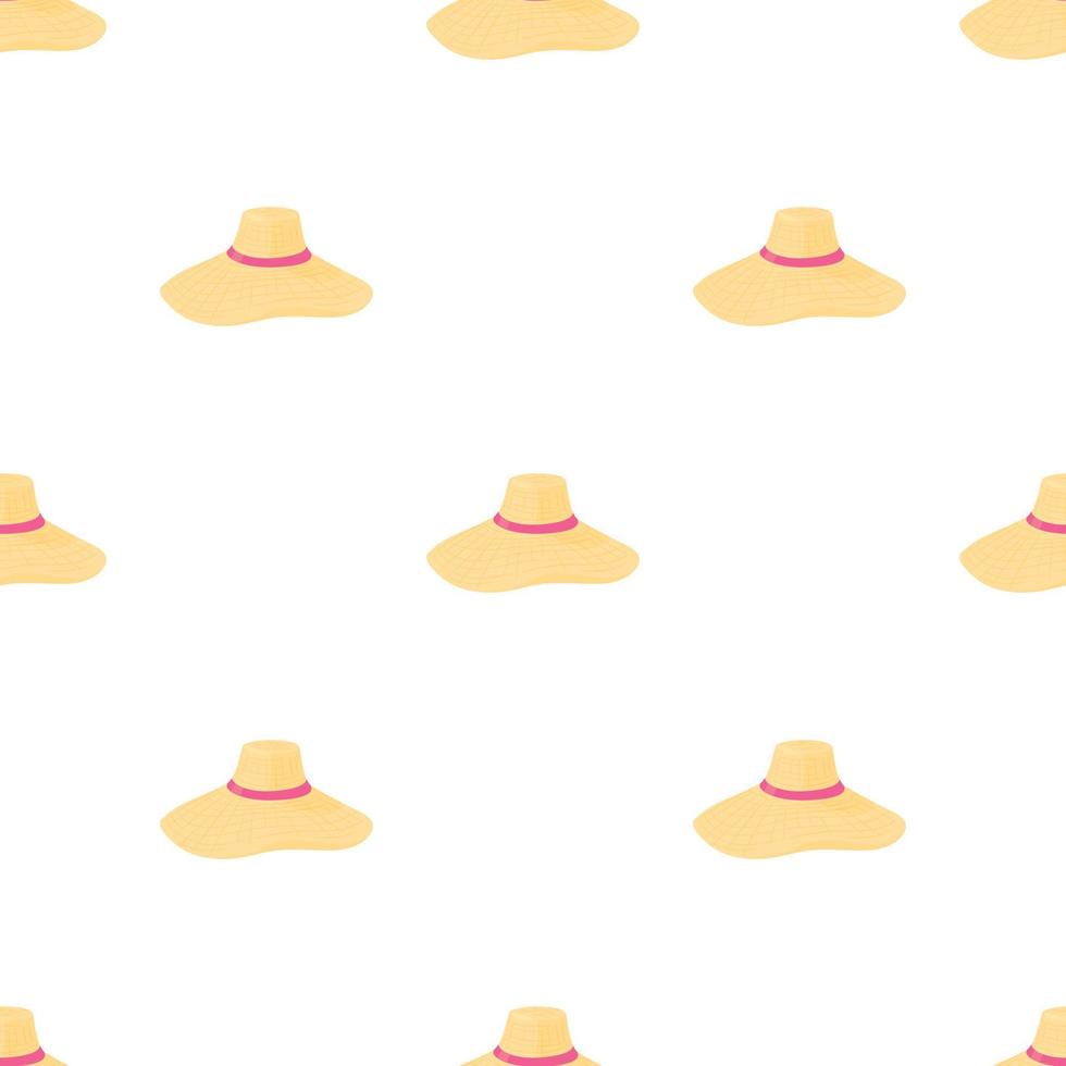 Summer hat pattern seamless vector