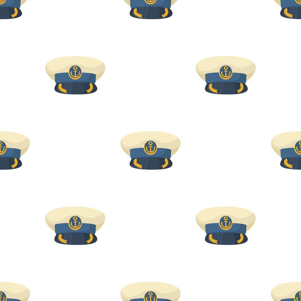 Officer cap pattern seamless vector