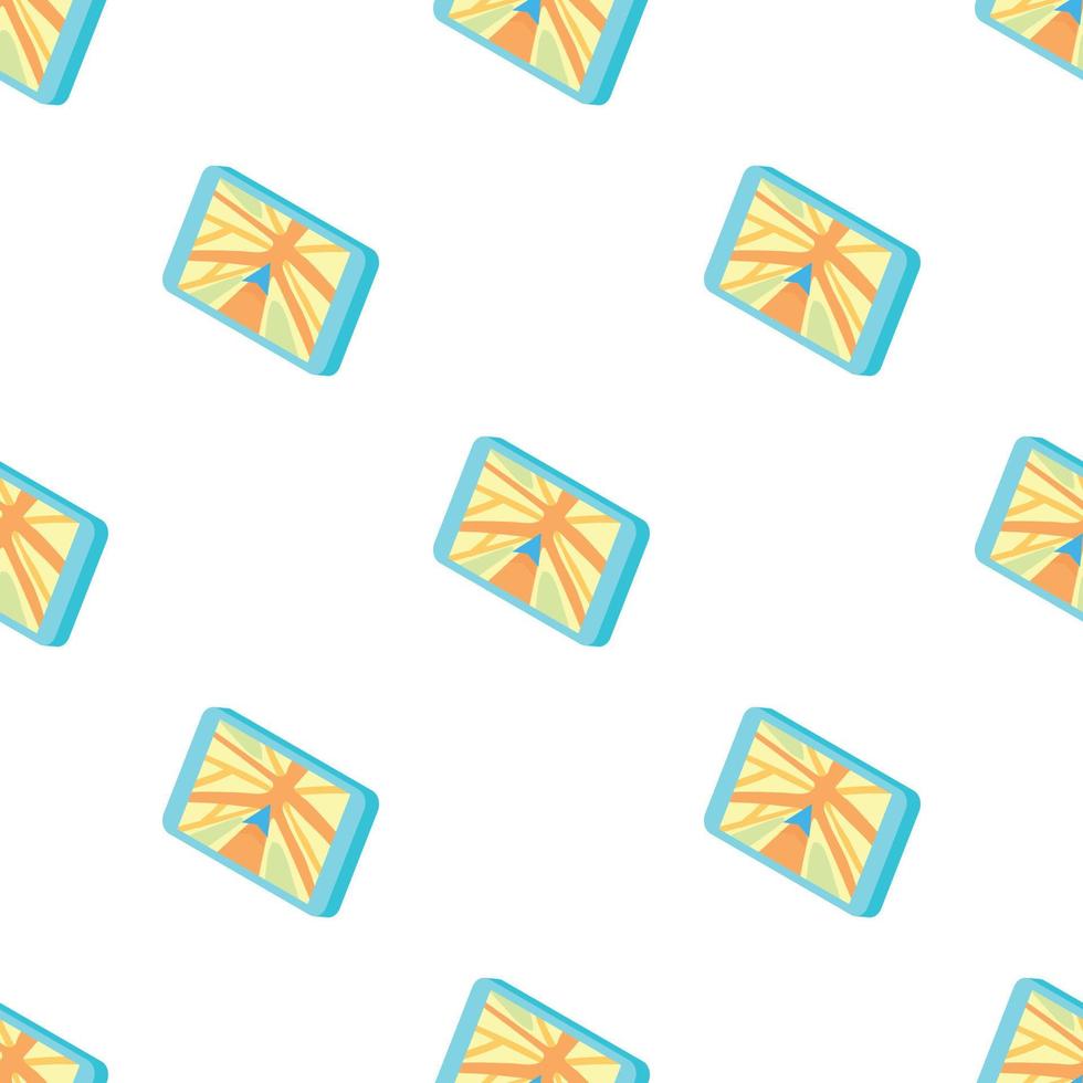 Map on tablet pattern seamless vector