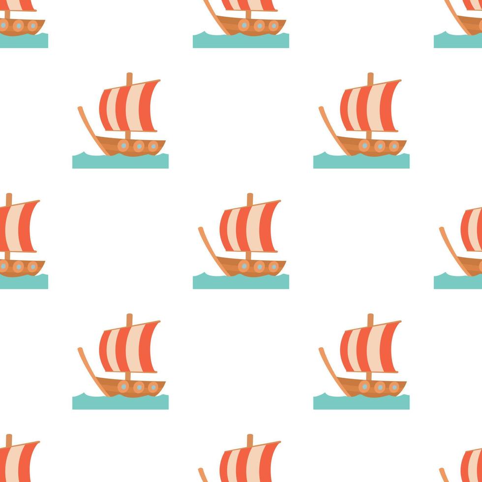 Sailing ship pattern seamless vector