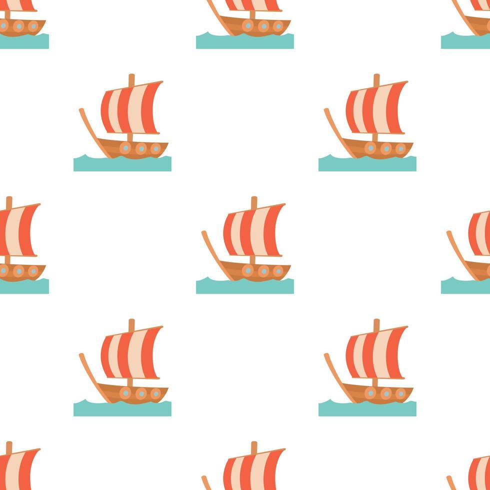 Sailing ship pattern seamless vector