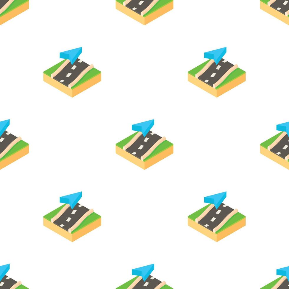 Pointer on road map pattern seamless vector