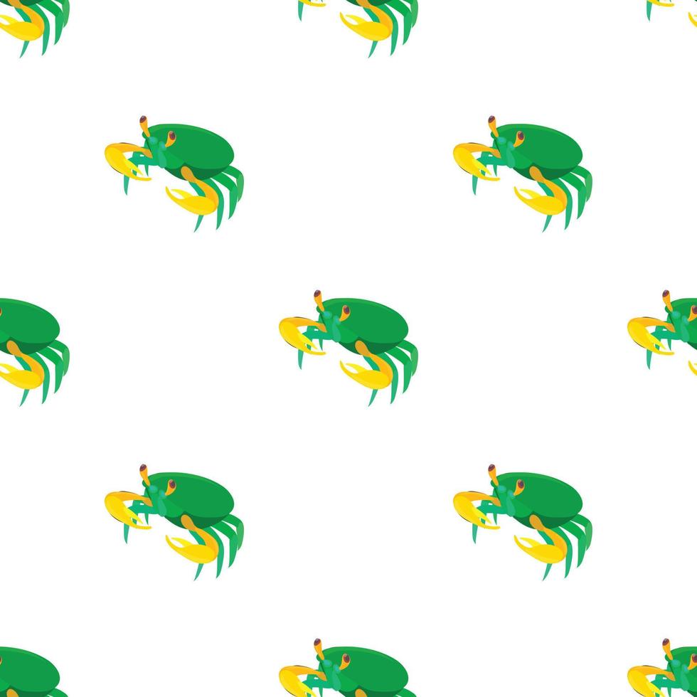 Green crab pattern seamless vector