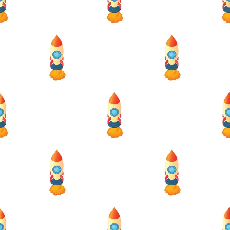 Rocket with one portholes pattern seamless vector