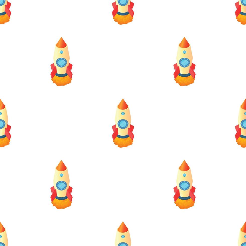 Rocket with two portholes pattern seamless vector