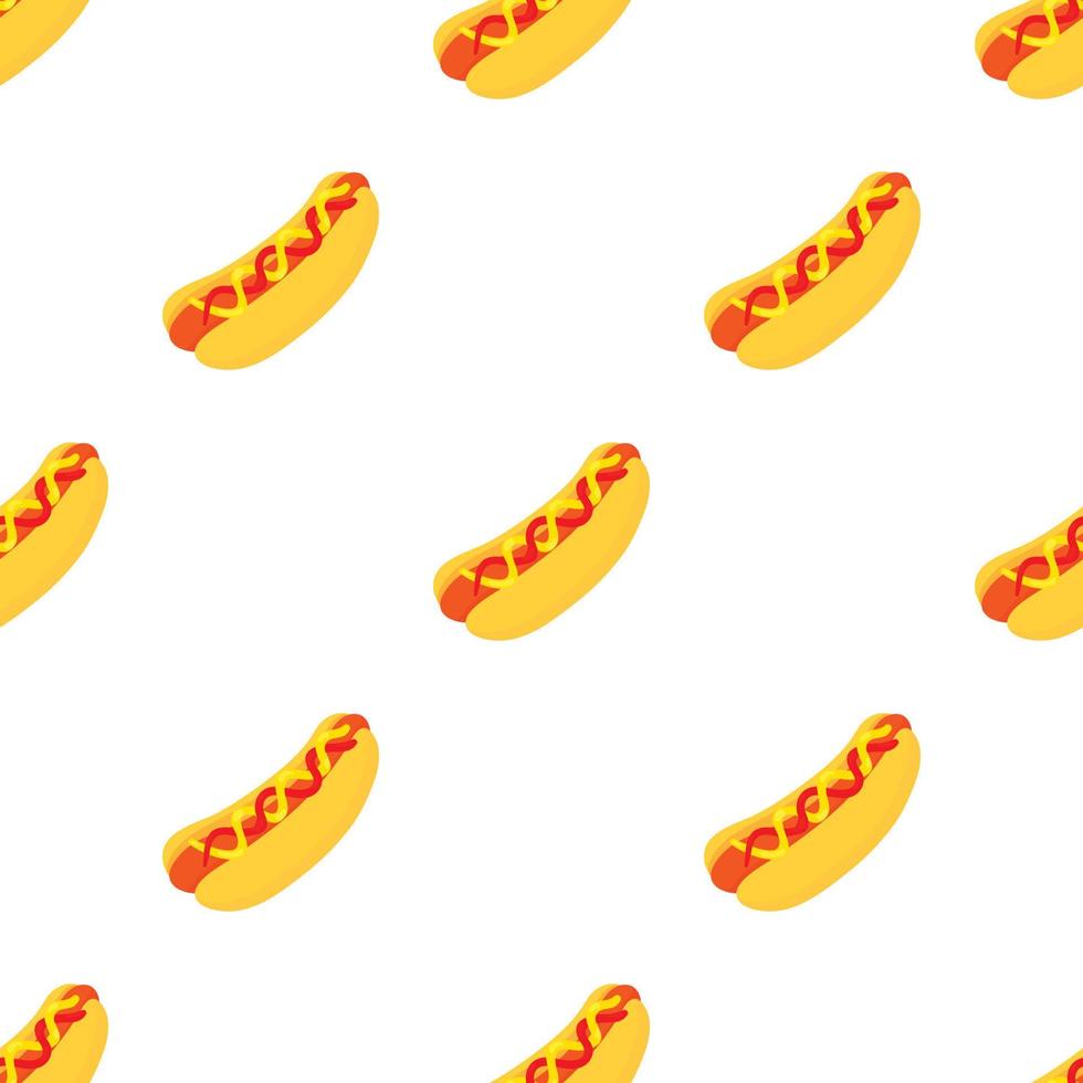 Hotdog pattern seamless vector