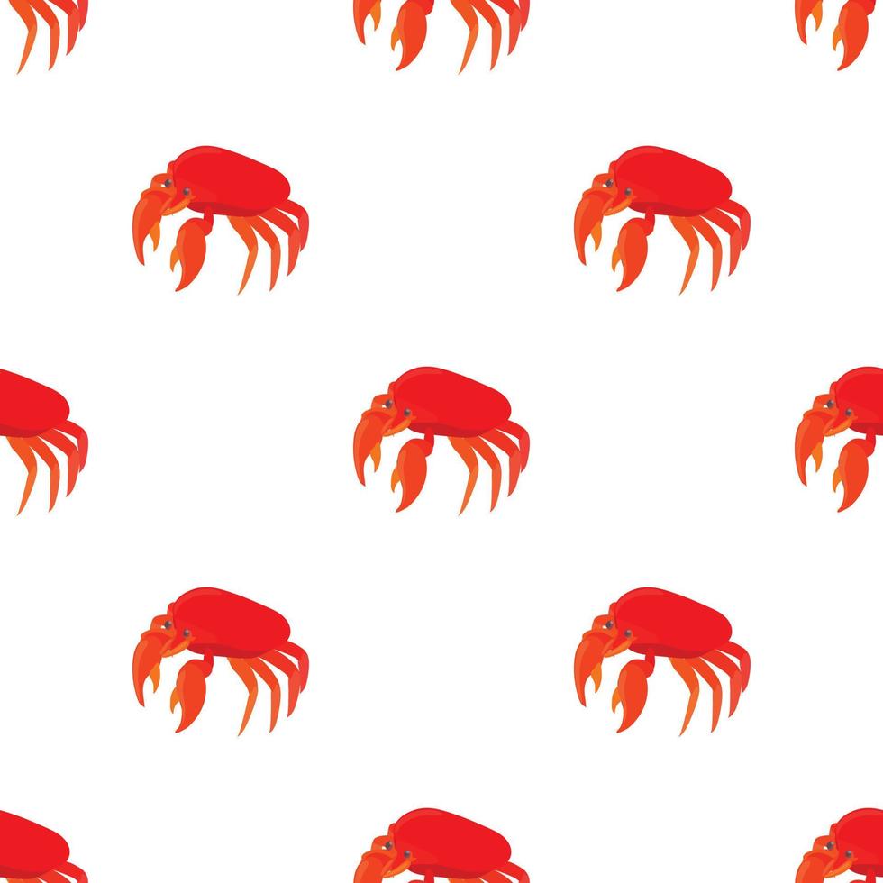vector transparente de patrón de cangrejo rojo