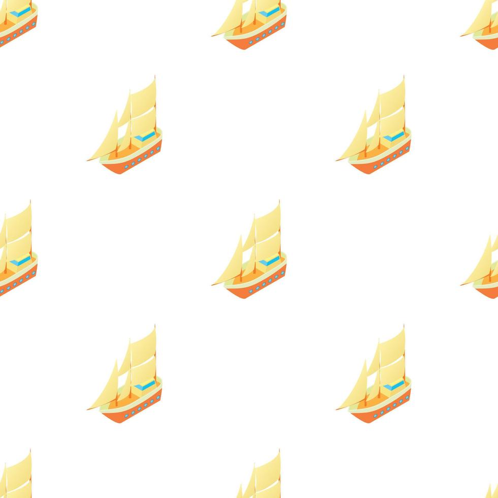 Ship with many sails pattern seamless vector