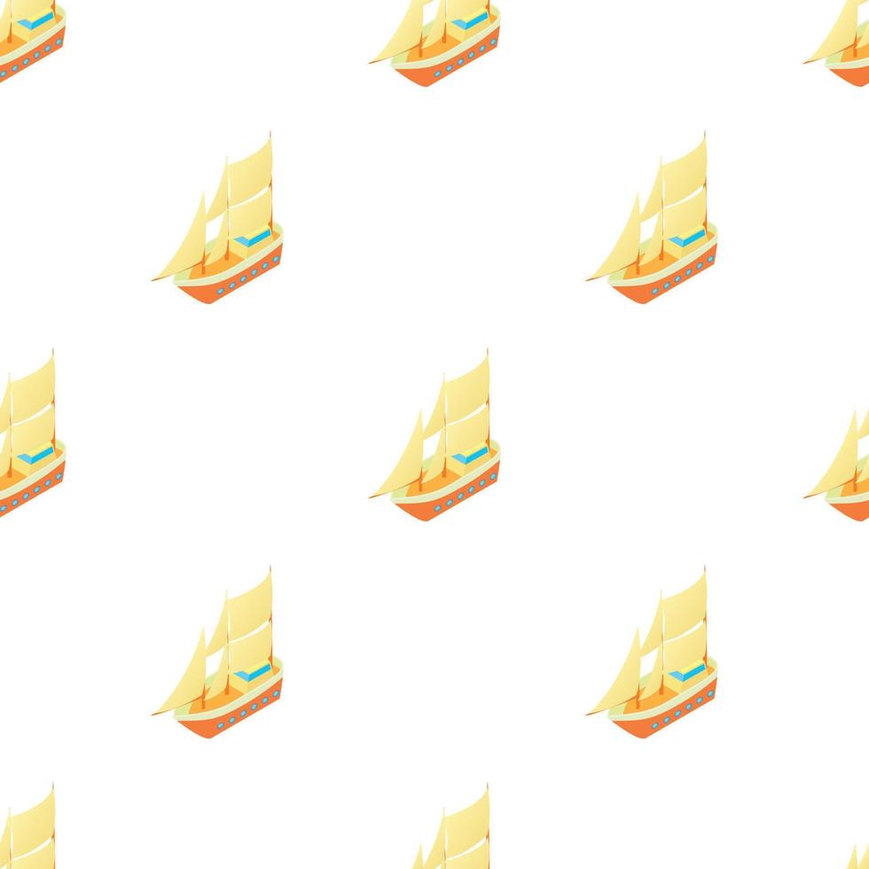 Ship with many sails pattern seamless vector