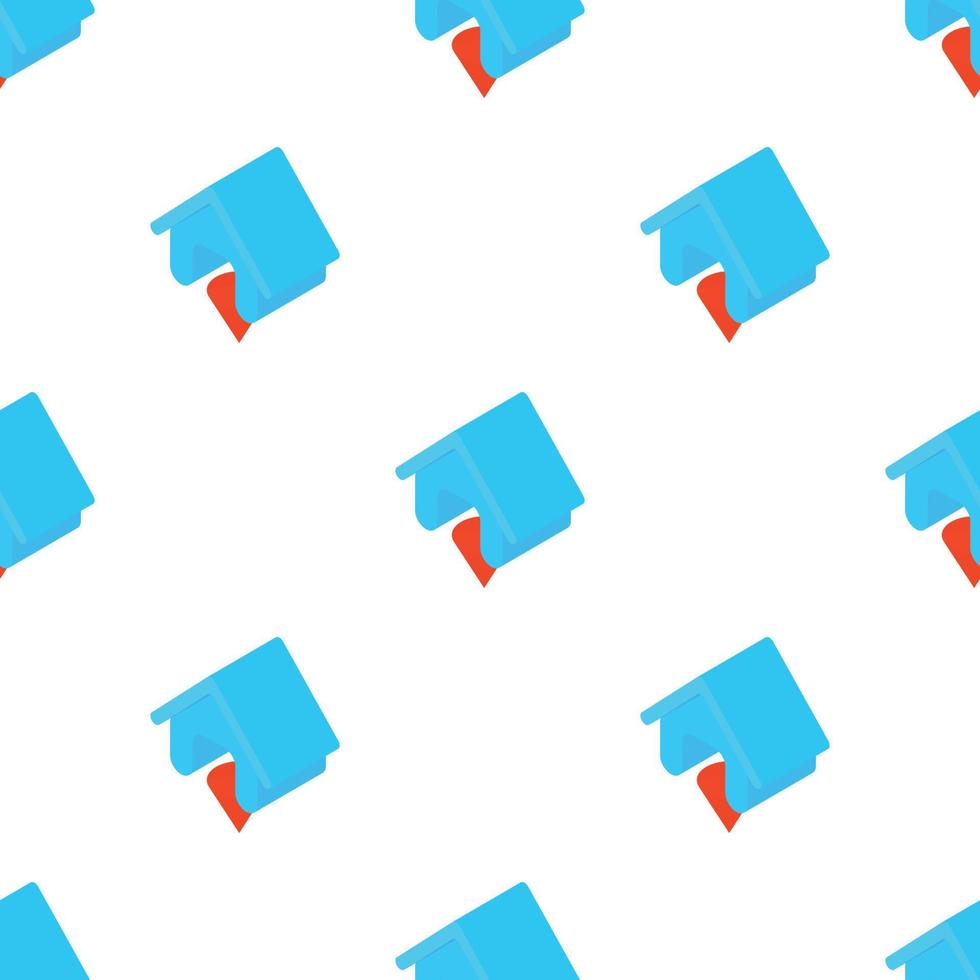 Blue house pattern seamless vector