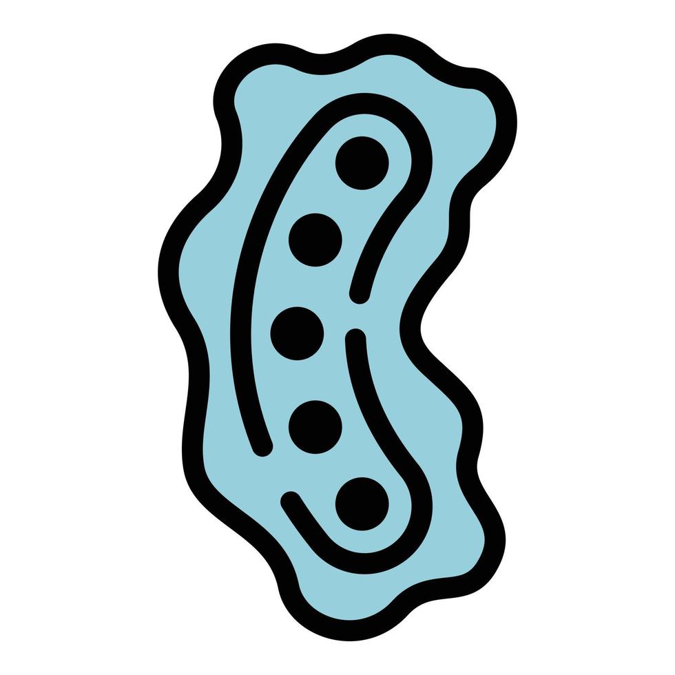 Stomach microorganism icon color outline vector