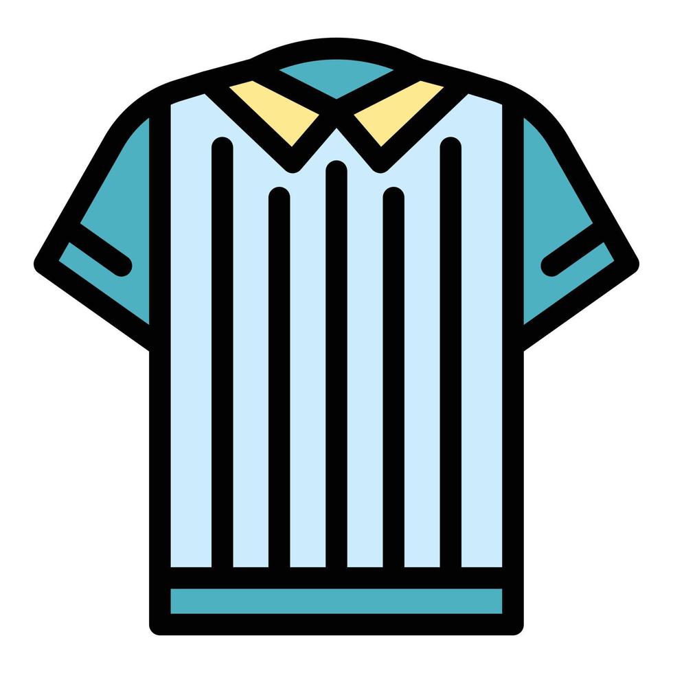 Referee shirt icon color outline vector