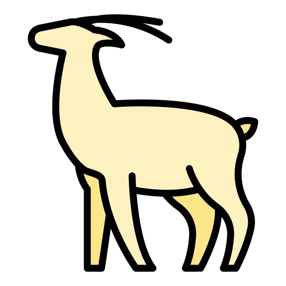 Exotic gazelle icon color outline vector