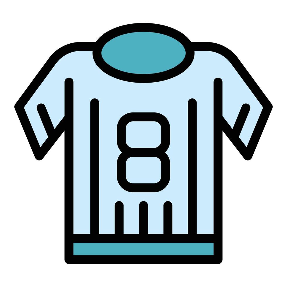 Sport shirt icon color outline vector