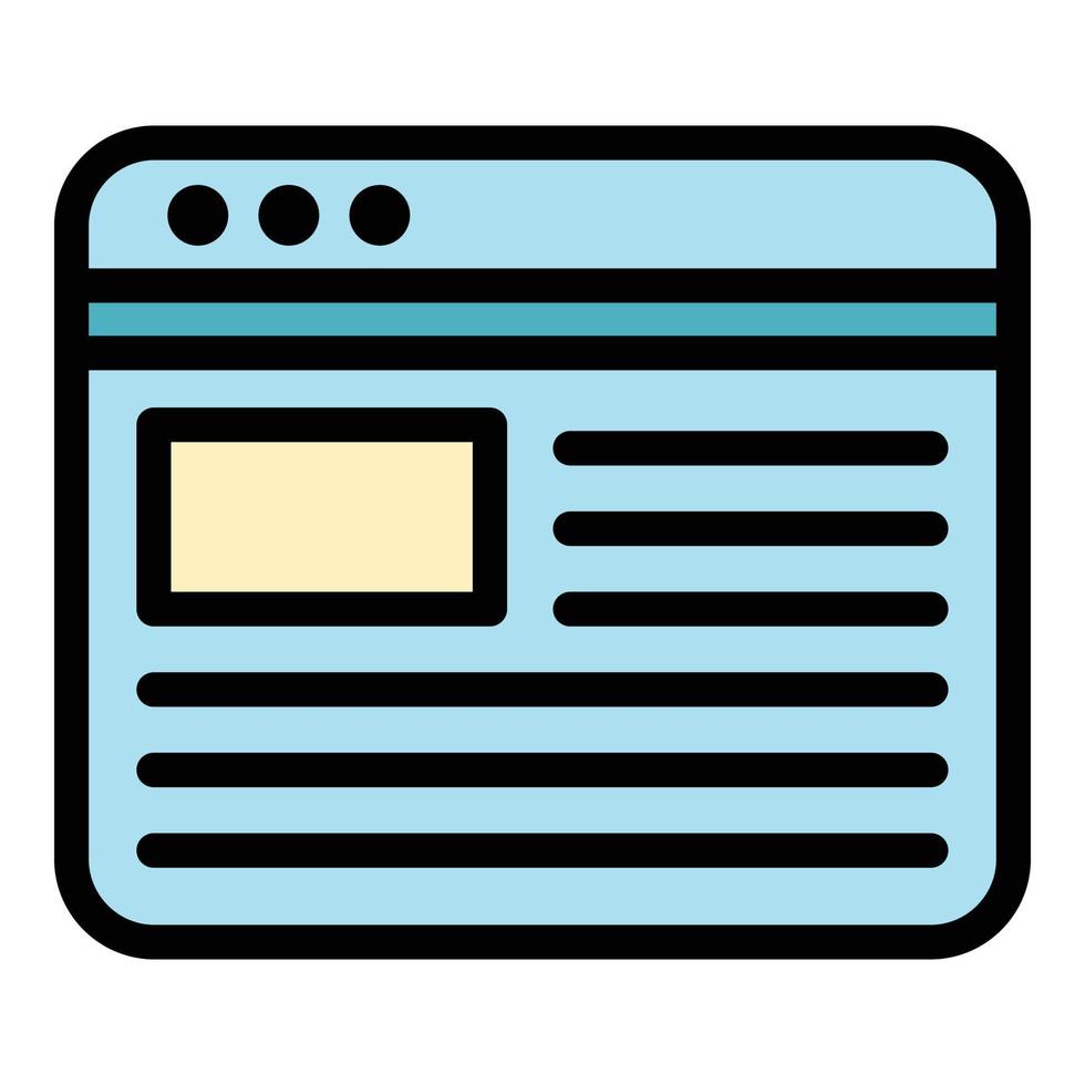 Web subscription icon color outline vector