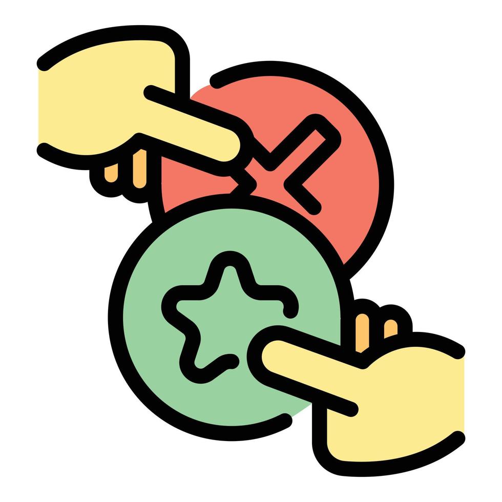 Exchange product review icon color outline vector