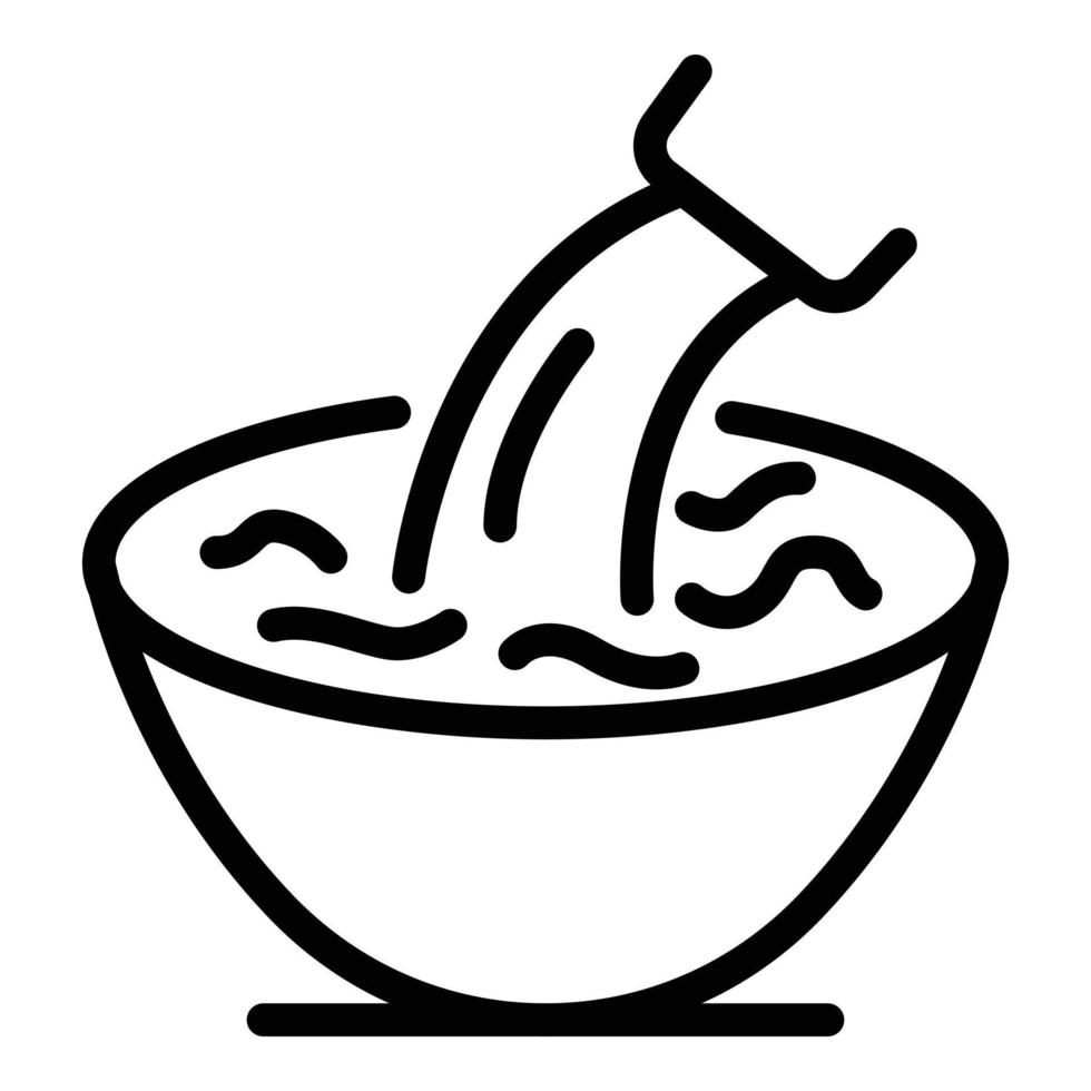 Milk cereal flakes icon, outline style vector