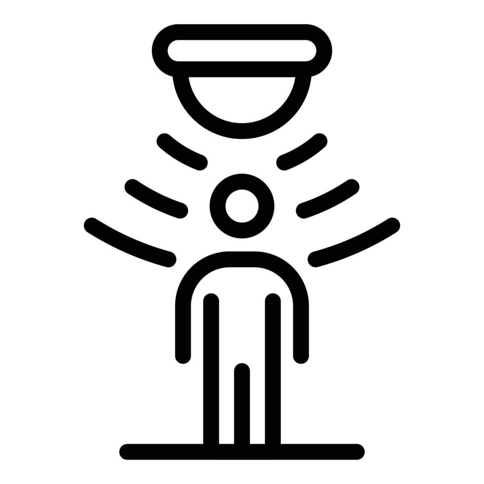 Motion sensor icon, outline style vector