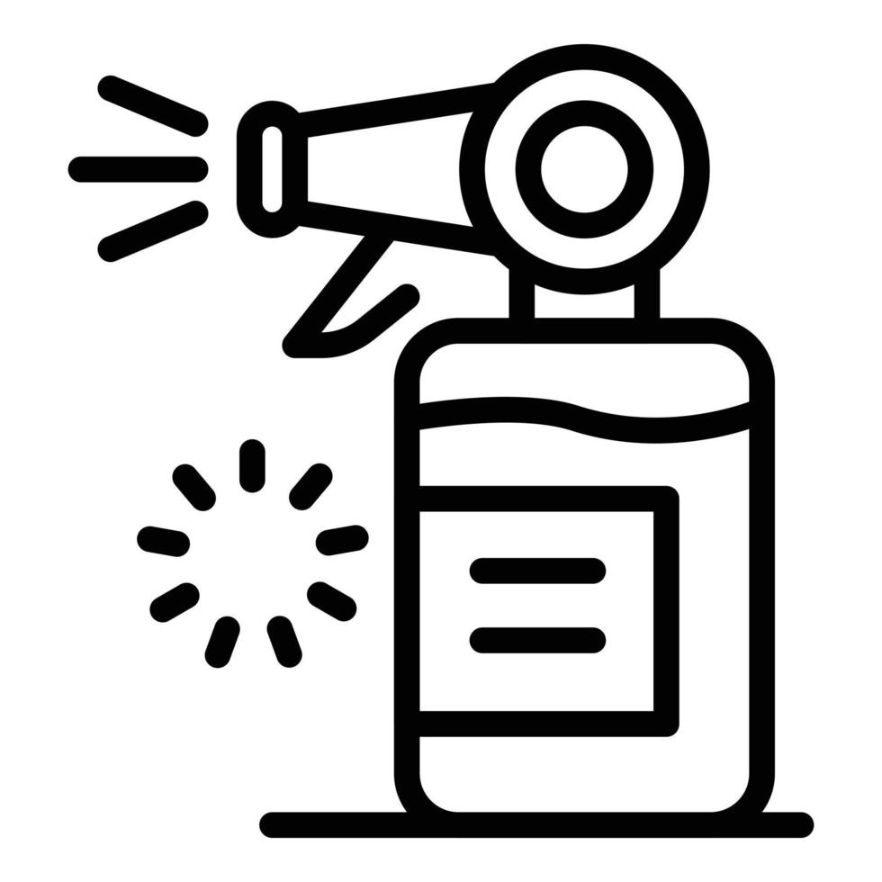 Groomer spray bottle icon, outline style vector