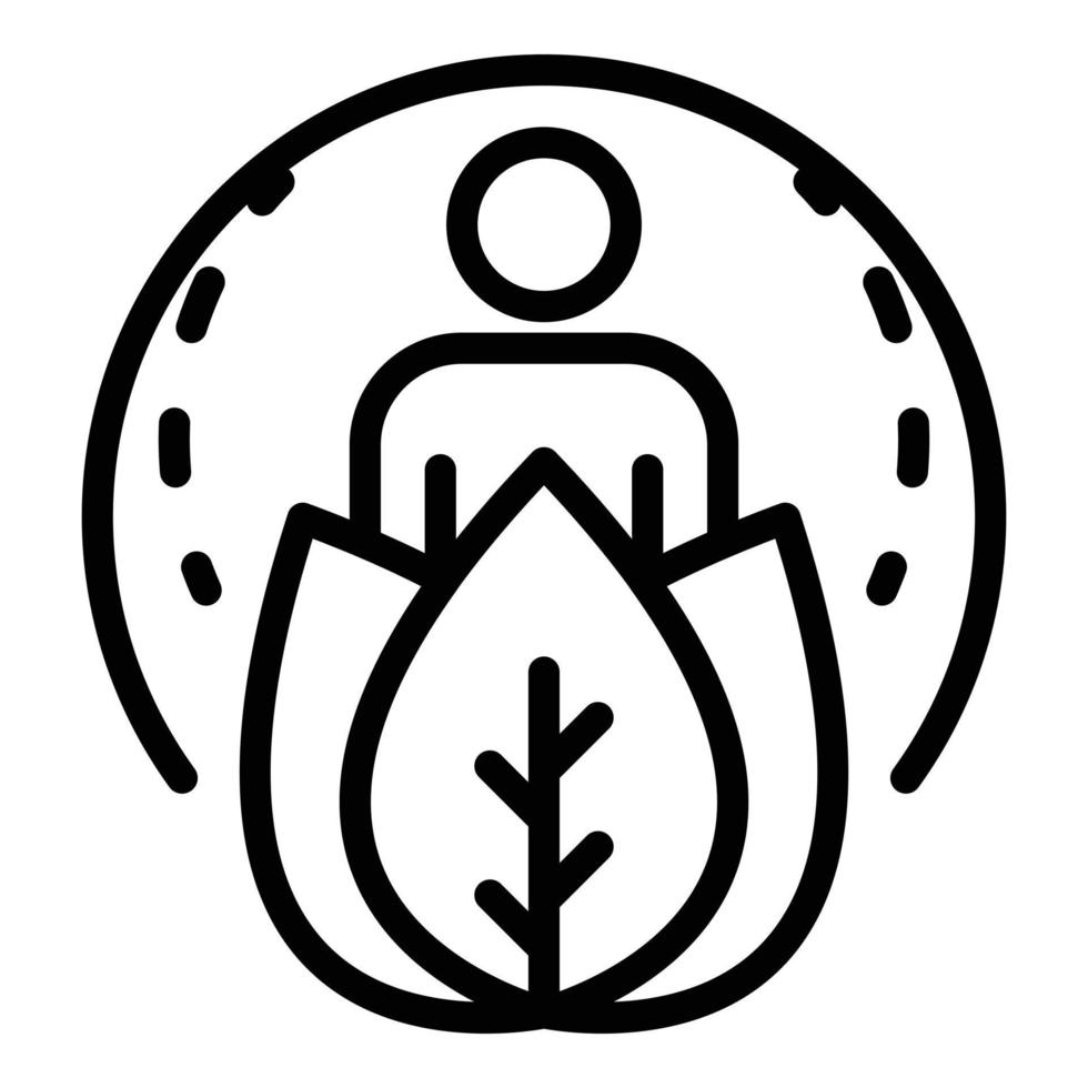 Cultivated plant icon, outline style vector