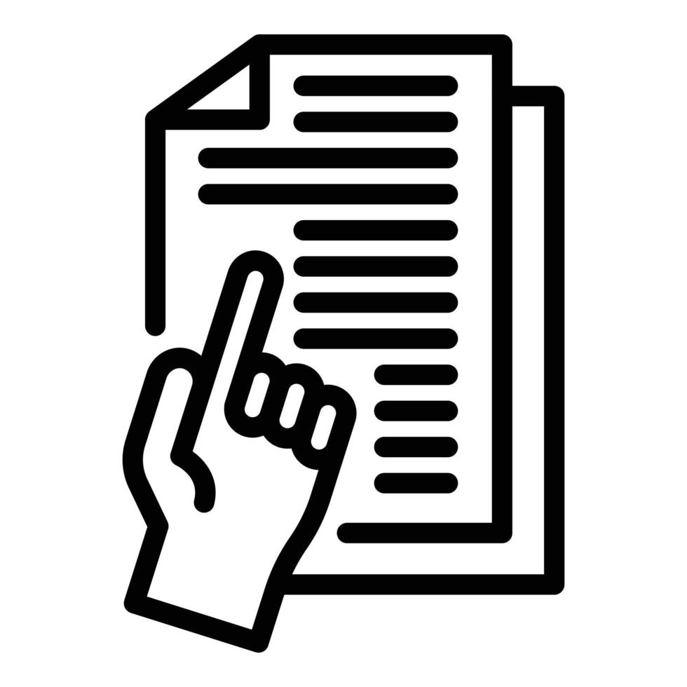 Idea papers manager icon, outline style vector