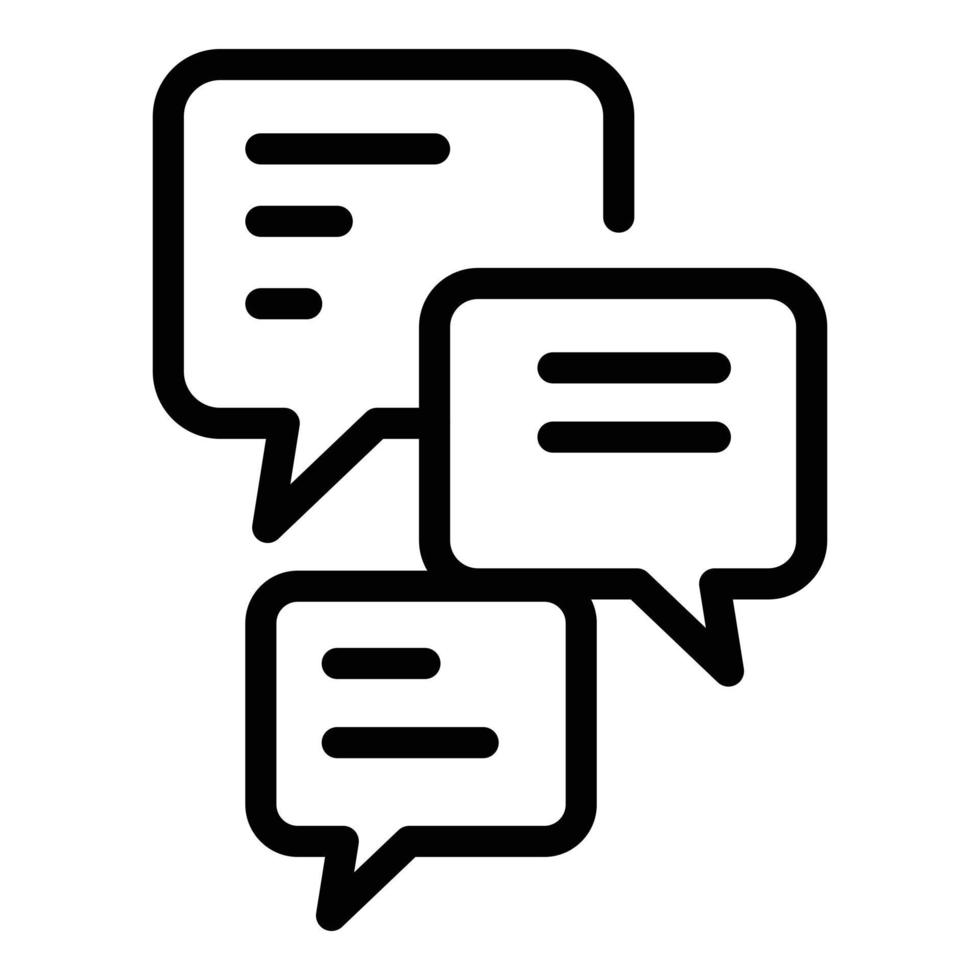 Office manager chat icon, outline style vector