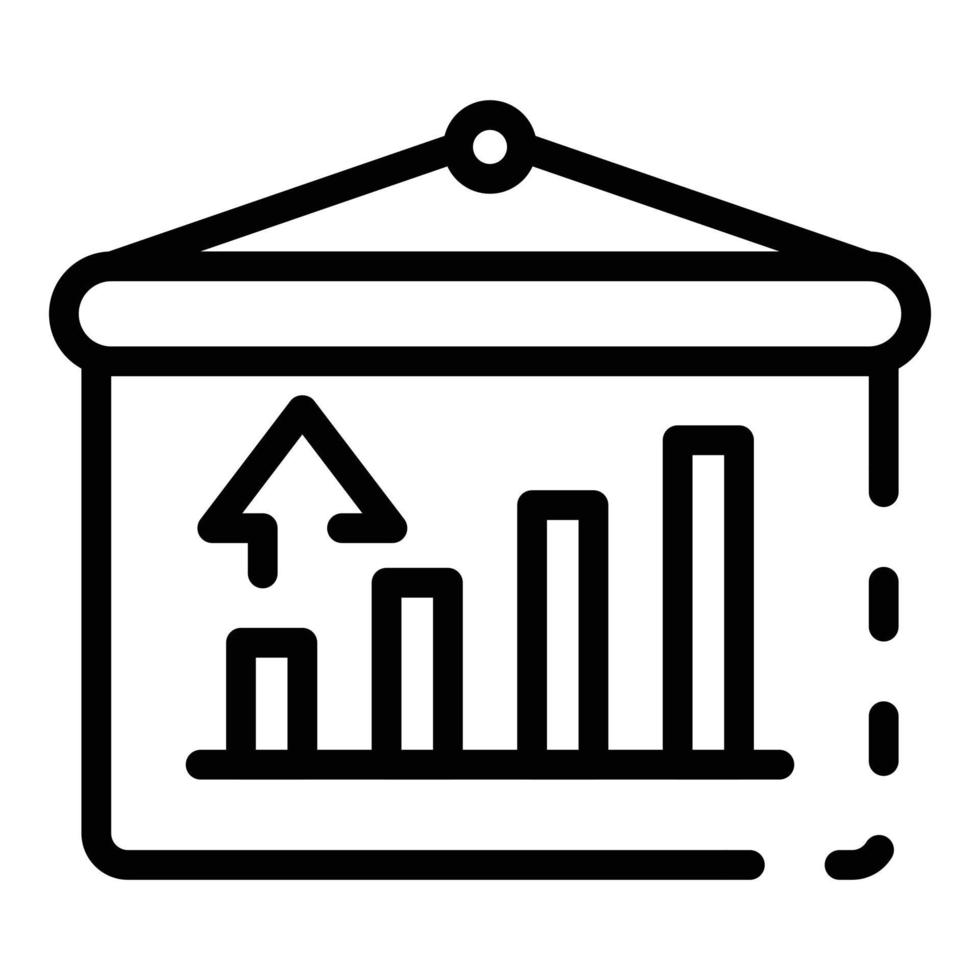 Banner chart icon, outline style vector