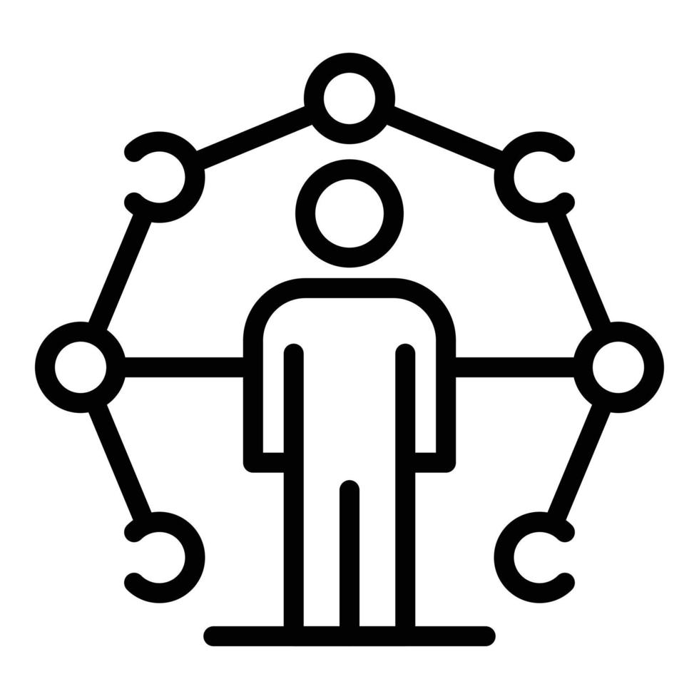 Scheme manager icon, outline style vector