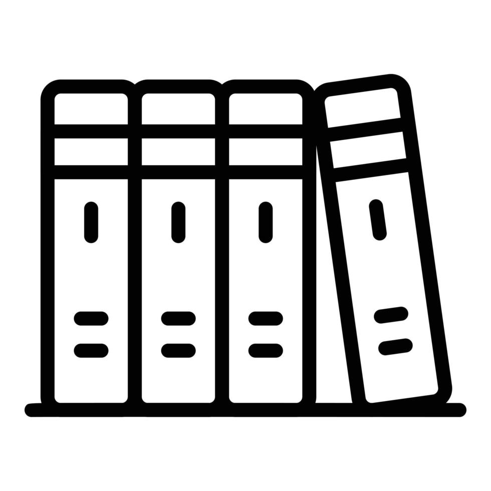 Office folder stack icon, outline style vector