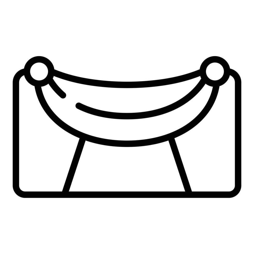 Garden hammock icon outline vector. Swing man vector