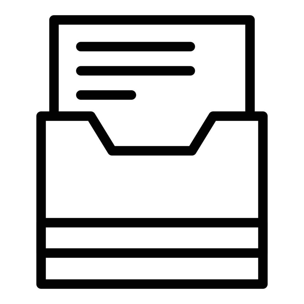 Folder icon outline vector. File portfolio vector