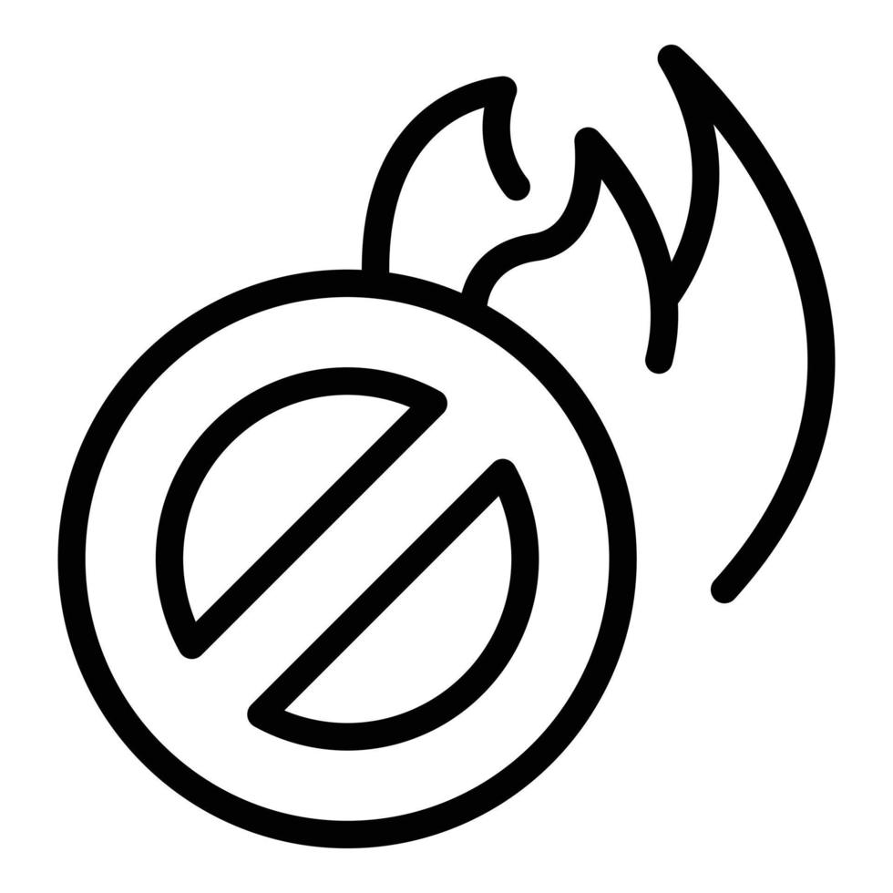 Fire firefighter icon outline vector. Sos emergency vector